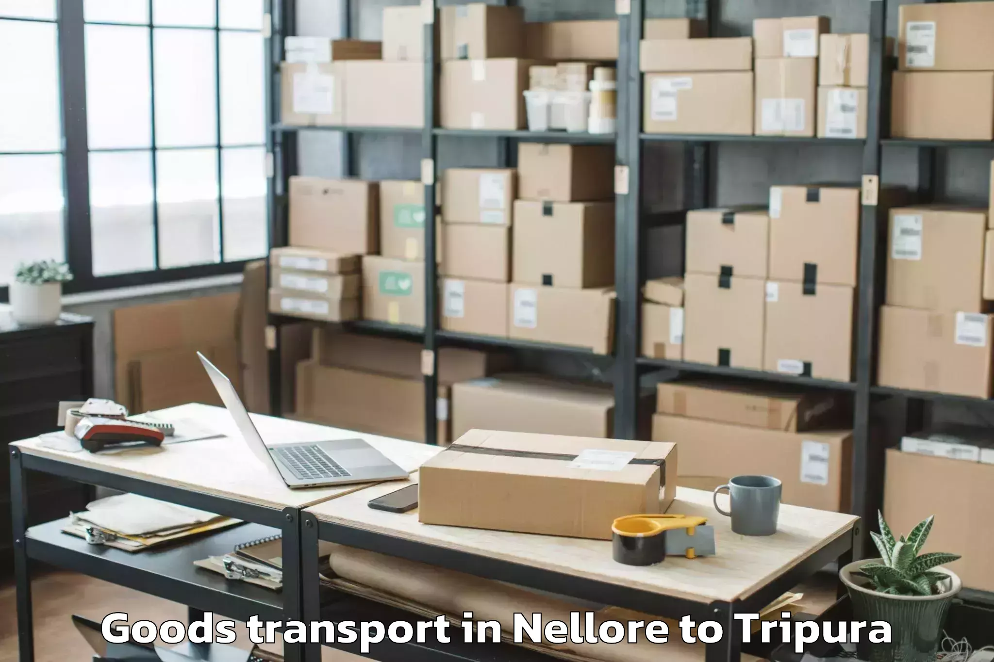 Book Your Nellore to Kamalpur Airport Ixq Goods Transport Today